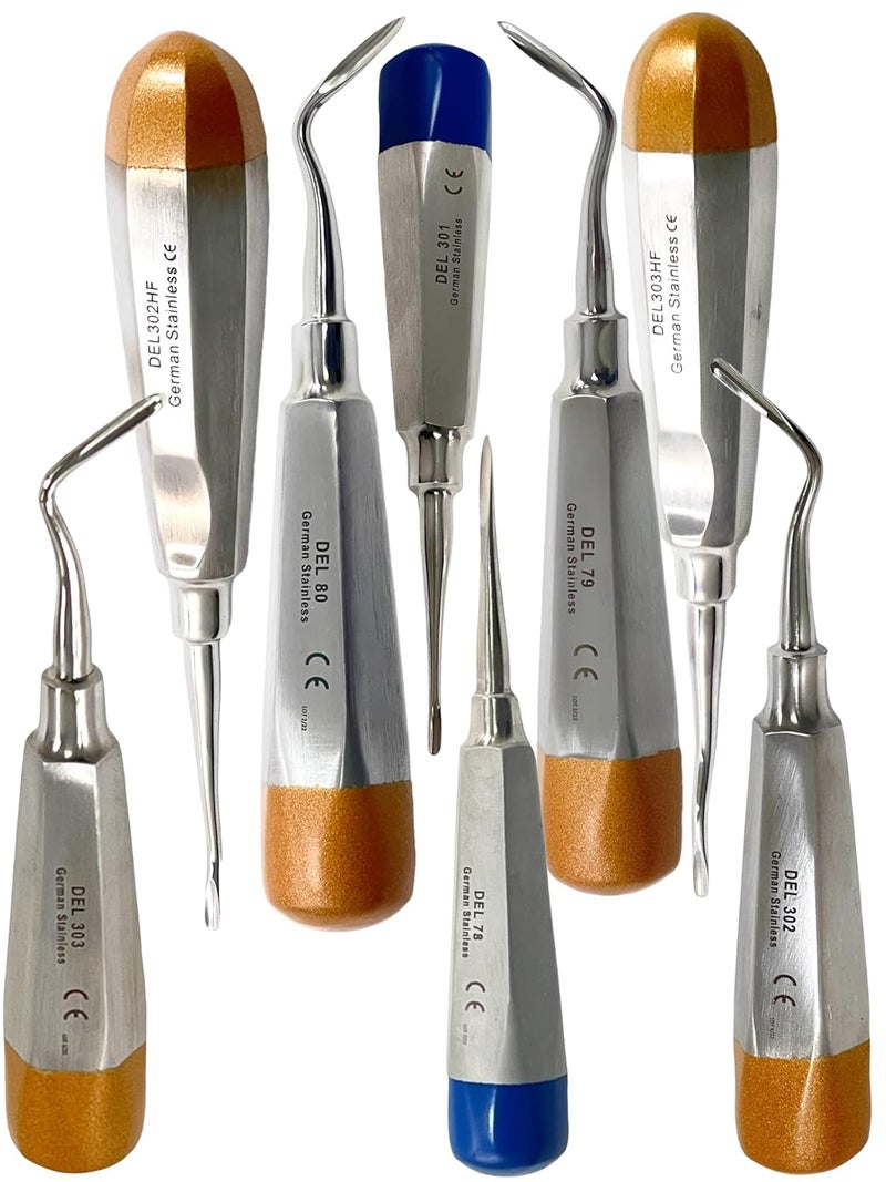 artlab -Premium Dental Elevators Etracting Extraction Osteotome Periotome Luxating Elevator Apical Spade Cryer Proximator Elevator Oral Implant, Root Extraction (Elevator Most Famous Set of 8) - Image 3